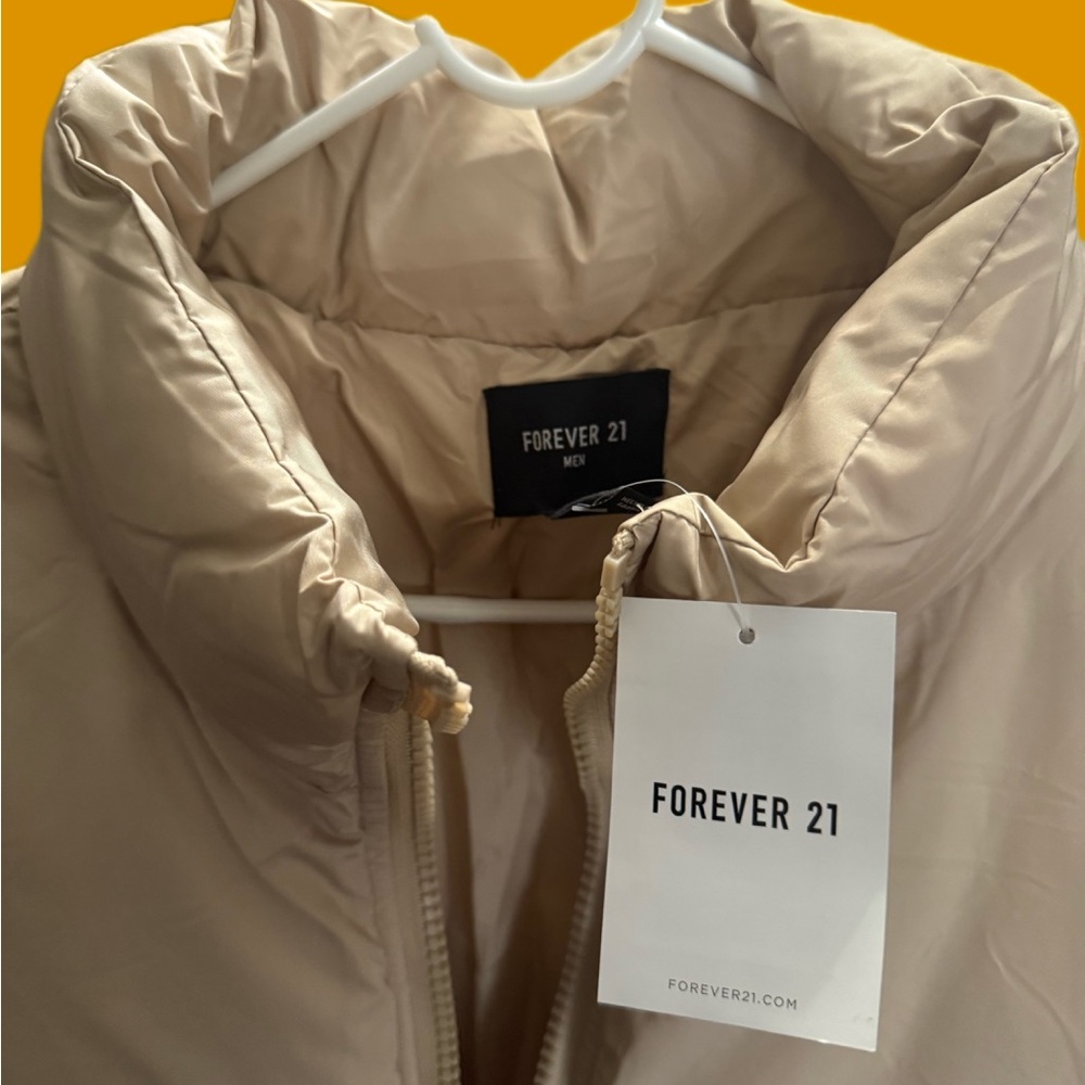 Forever 21 Beige Puffer Jacket - Picture 3 of 5